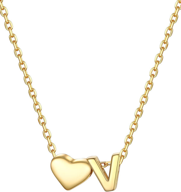 Heart Initial Necklace